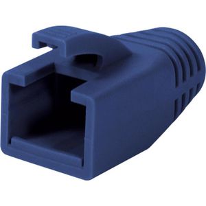 LogiLink Knickschutztülle MP0035B, für RJ45 Modularstecker, für 8,0 mm Ø, blau, 50 Stück