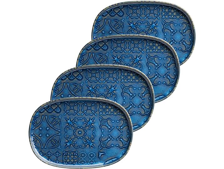 MÄSER Platten-Set Trad. Tiles blau Steinzeug Oval B 23 cm