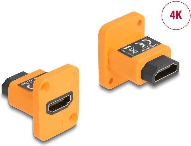 Delock D-type module HDMI-A naar connector 4K oranje