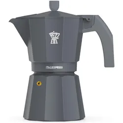 Pezzetti ITALEXPRESS Emaille-Kaffeemaschine (6 Tassen) - Grau, Espressokocher, Grau