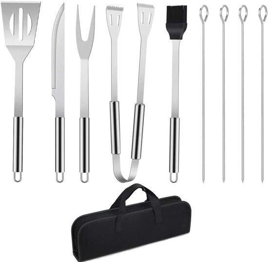Unyqoos 9-delige RVS grillset voor de barbecue