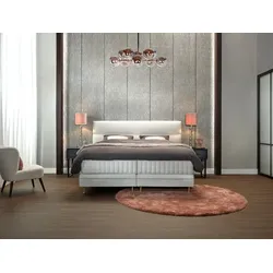 Serta Boxspringbett Ligne 180 x 200 cm Stoff Weiß