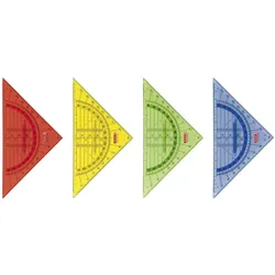 Baier & Schneider, Lineal, Geometrie-Dreieck (16 cm, Kunststoff)