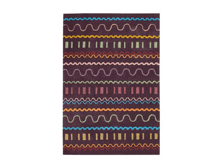 Kayoom Webteppich, Mehrfarbig, Violett, Textil, Abstraktes, rechteckig, 170x240 cm, pflegeleicht, Teppiche & Böden, Teppich, Webteppich
