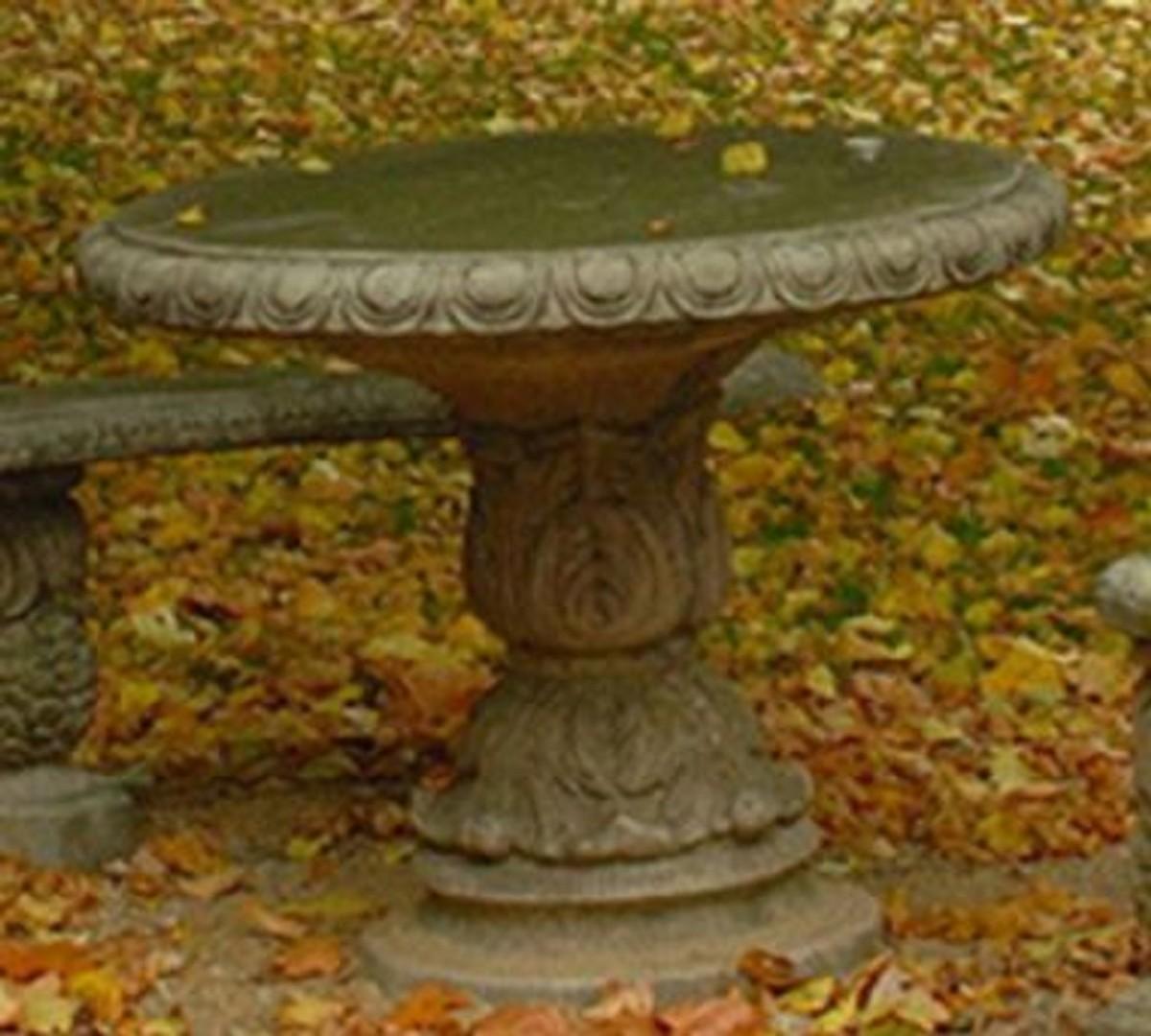 Casa Padrino Barock Gartentisch Grau Ø 90 x H. 74 cm - Gartenmöbel im Barockstil