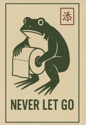 Inspire Picks Retro Funny Frog Wall Art Japanese Woodblock Sushi Bathroom Poster 4 30x40cm