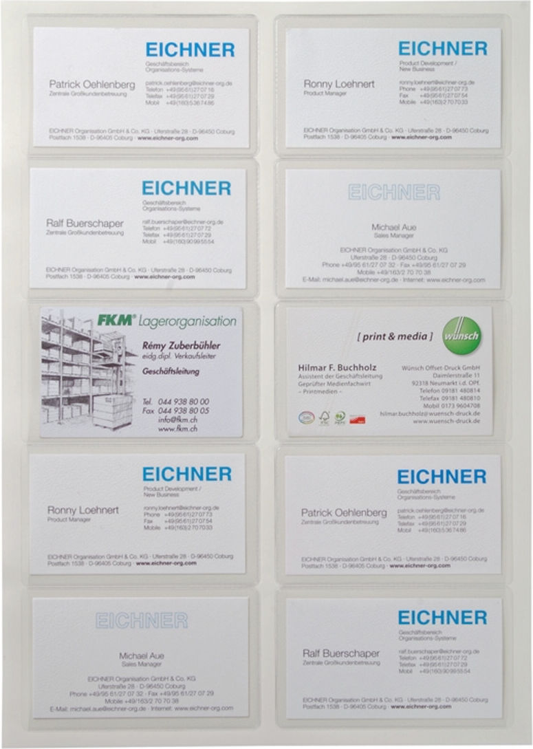 Eichner Selbstklebe-Visitenkarten-Taschen (9218-02004)