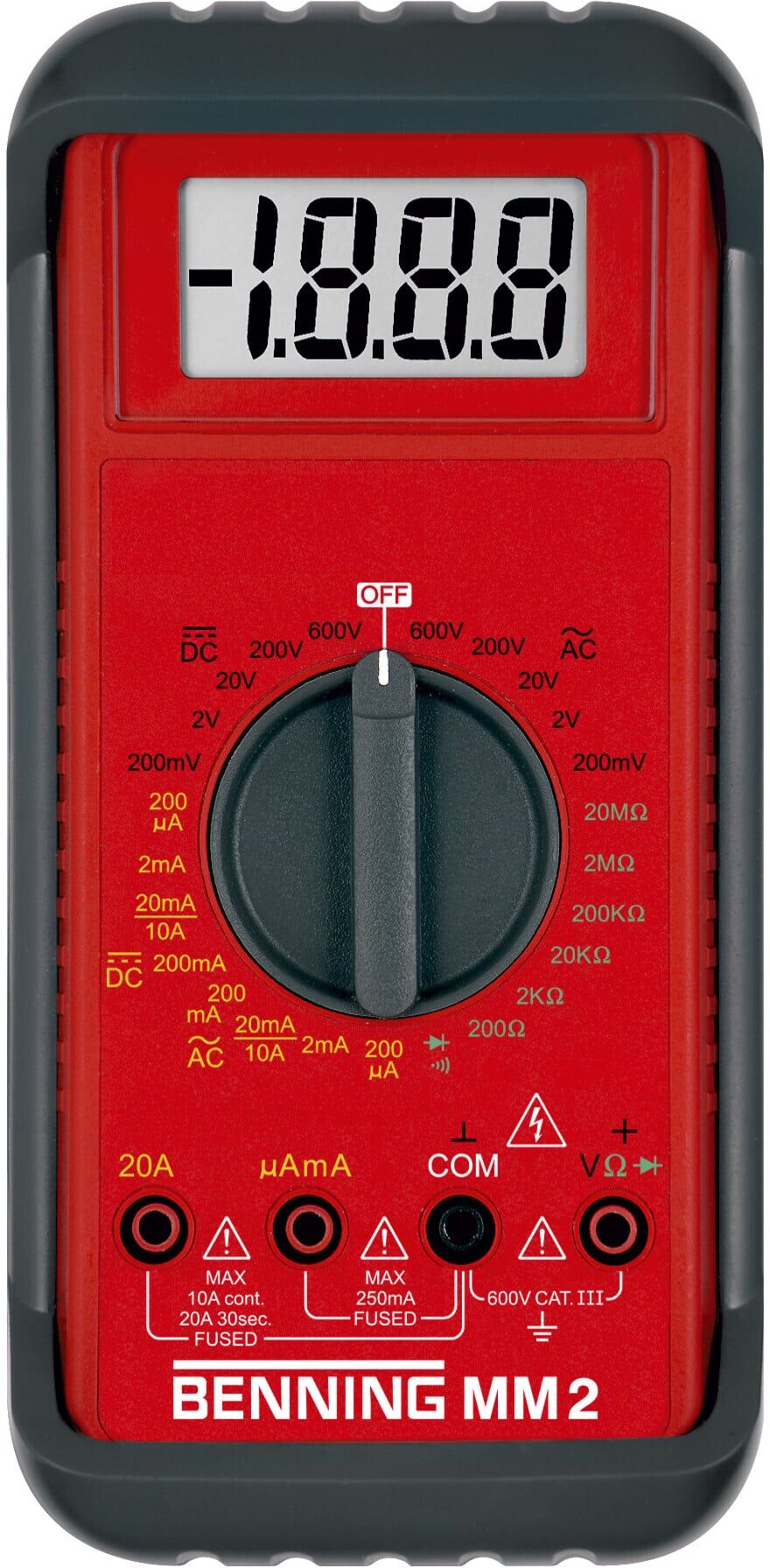 Benning Digital Multimeter 1000V Messbereich MM2 (044028)
