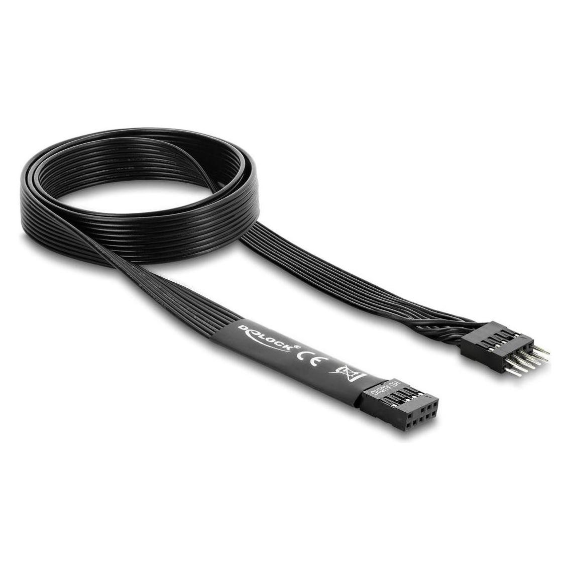 Delock HD Audio Flachbandkabel Mainboard Verlängerungskabel (0.70 m) (86058)