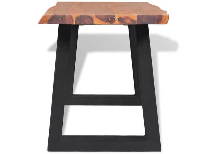 Banc d'entrée pour salon - Brun - Banc intérieur Rustique - en bois d'acacia massif - 160 cm 2978