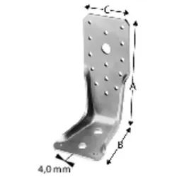 Winkelverbinder mit seitlicher Aussteifung, Stahl verzinkt, AKR 135G