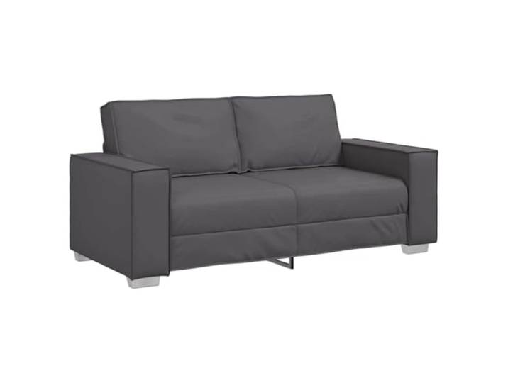 vidaXL Zweisitzer-Sofa Grau 180 cm Kunstleder Ideal für enge Räume oder Wohnungen, Kunstleder in schickem Grauton, Weiches Schaumstoffpolster für entspanntes Chillen
