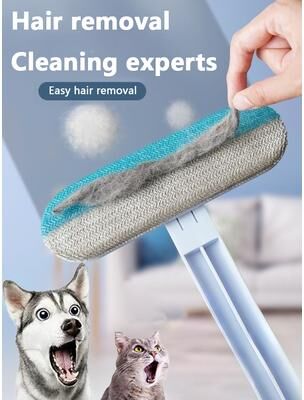 On Spot Shop Long Handle Multifunctional Pet Hair Remover Brush, Cat Dog Fur Cleaner & Manual Window Cleaning Brush Tool Long Handle Multifunctional Pet Hair Remover Brush, Cat Dog Fur Cleaner & Manual Window Cleaning Brush Tool