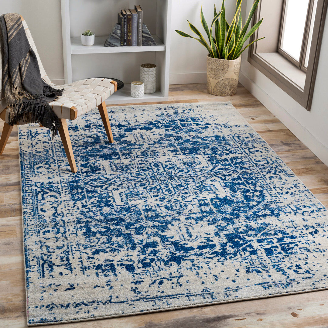 Mistana Selen Manitou Dark Blue/Gray Rug Navy;Beige;Blue;Gray Rectangle 140 x 200cm