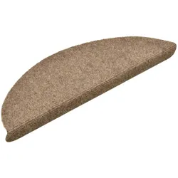vidaXL Treppenmatten Selbstklebend 15 Stk. Creme 56x17x3cm Nadelvlies
