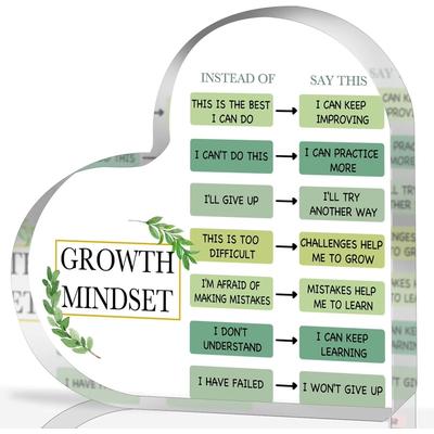 Inspired Finds Growth Mindset Acrylic Wall Decor Inspirational Motivational Sign For Positive Living Growth Mindset Acrylic Wall Decor Inspirational Motivational Sign For Positive Living