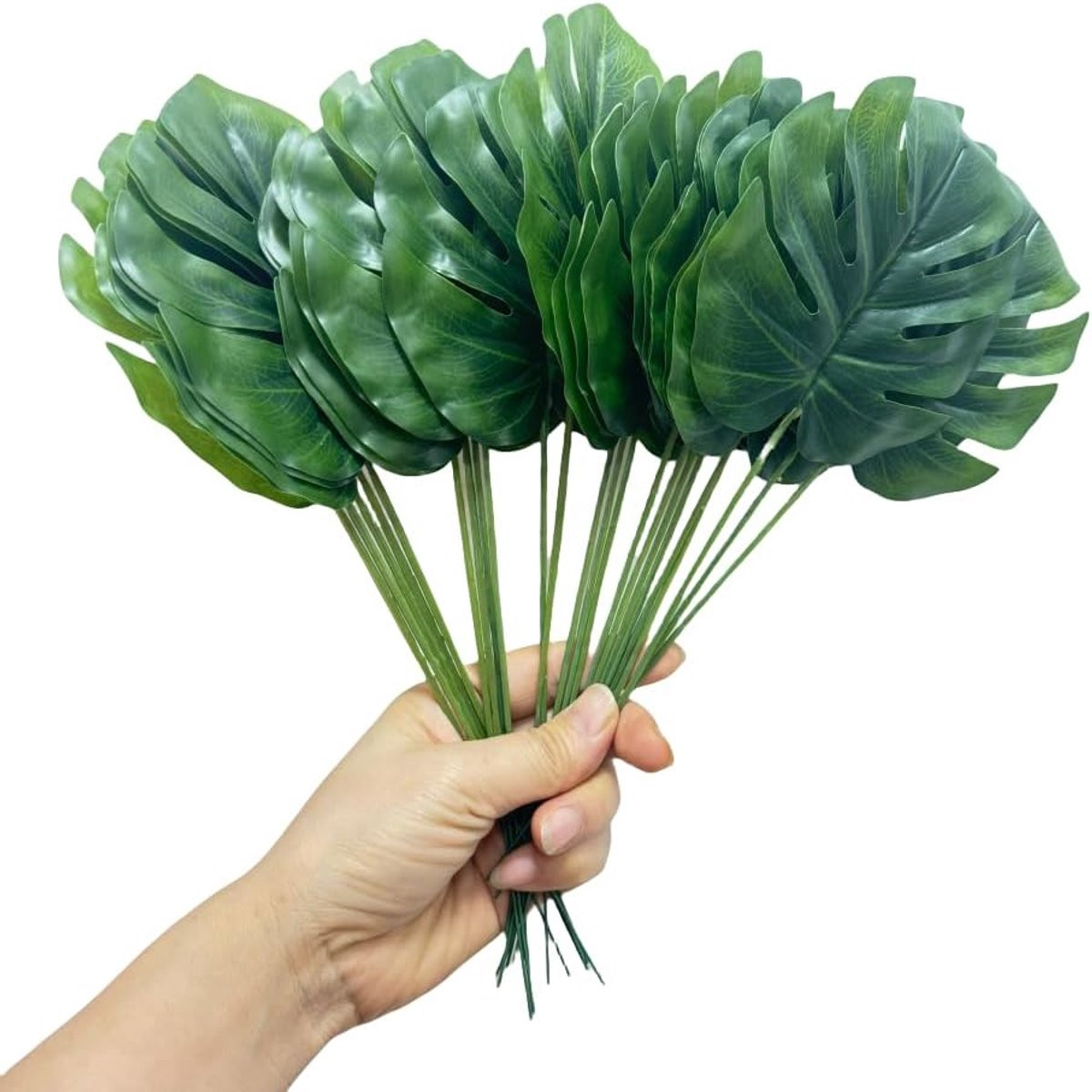 24 stuks Mini Kunstmatige Palmbladeren voor Decoratie, Groen