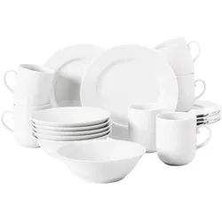 FRÜHSTÜCKS-SET Rondo/Liane weiß 18-tlg.
