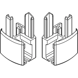 HSK Ersatzteile Endkappen unten für Raumnische 2-tlg., Weiß, E85208-U-4-04 E85208-U-4-04