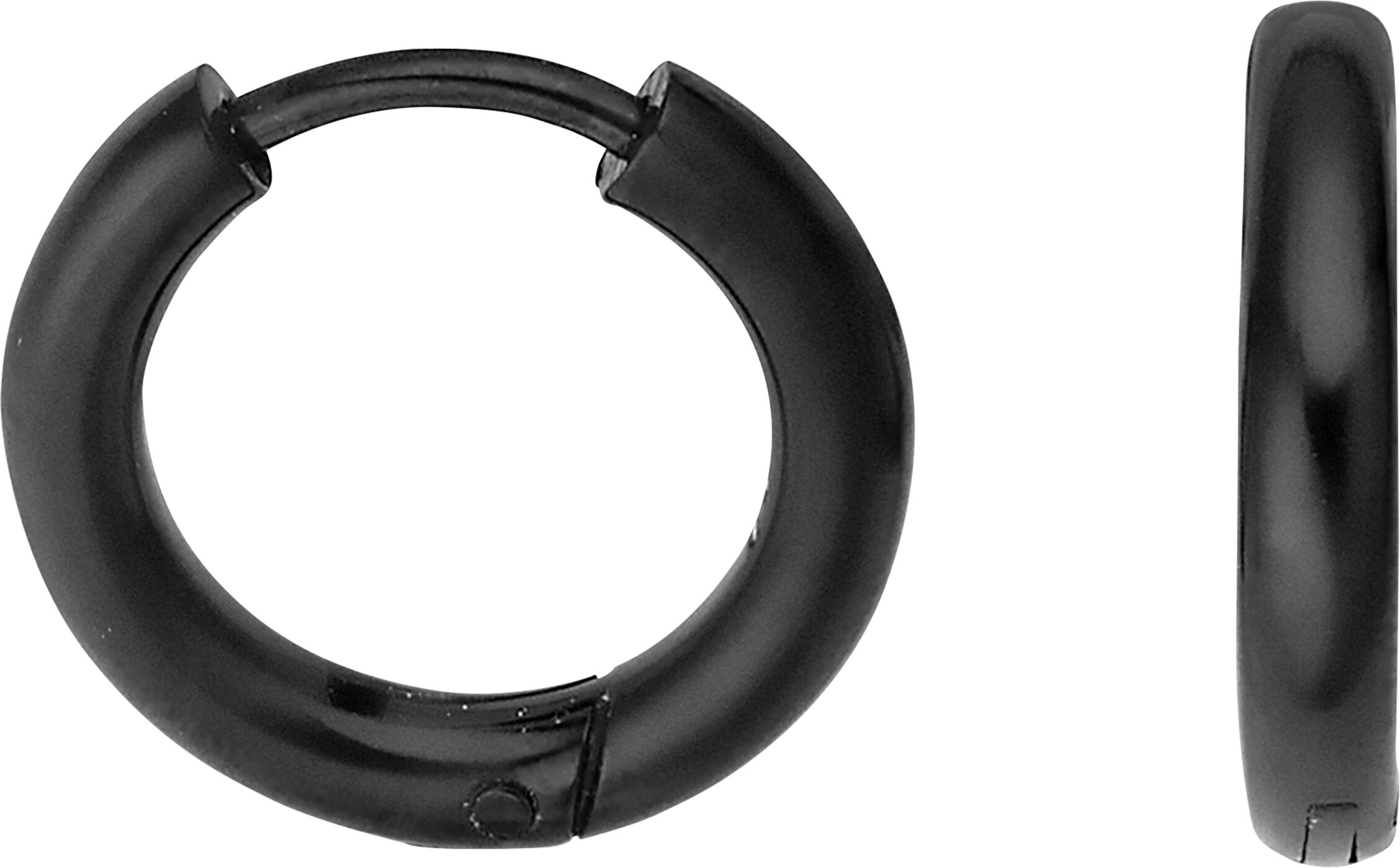 Paar Creolen FIRETTI "Schmuck Geschenk Edelstahl Ohrschmuck Ohrringe", schwarz, Ohrringe, Damen, 15mm, Edelstahl, Paar Creolen