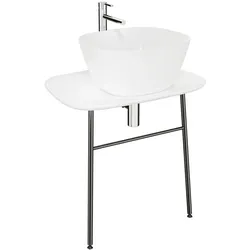 VitrA Plural Waschtischunterbau flach wandgebunden Höhe 66 cm Weiß Hochglanz,62560 62560