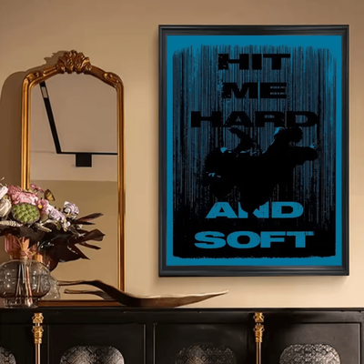 Inspire Curations Billie Eilish Hit Me Hard And Soft Poster Vintage Kraft Paper Aesthetic Wall Decor zlh4091 40x50cm Unframed