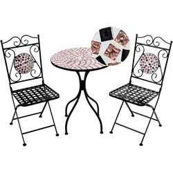 BISTRO-SET 2er Schwarz Carpino