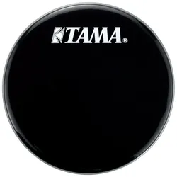 Tama BK22BMWS 22" Bassdrum-Resonanzfell in Schwarz mit weißem Tama Logo - Bass-Drum-Fell