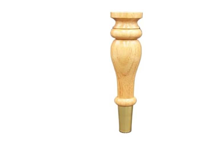 MKYYIOED Möbelfüße Holz 4 Stück Sofabeine aus Holz Schrankfüße mit goldenen Abdeckungen for den Kleiderschrank(Wood 25cm)