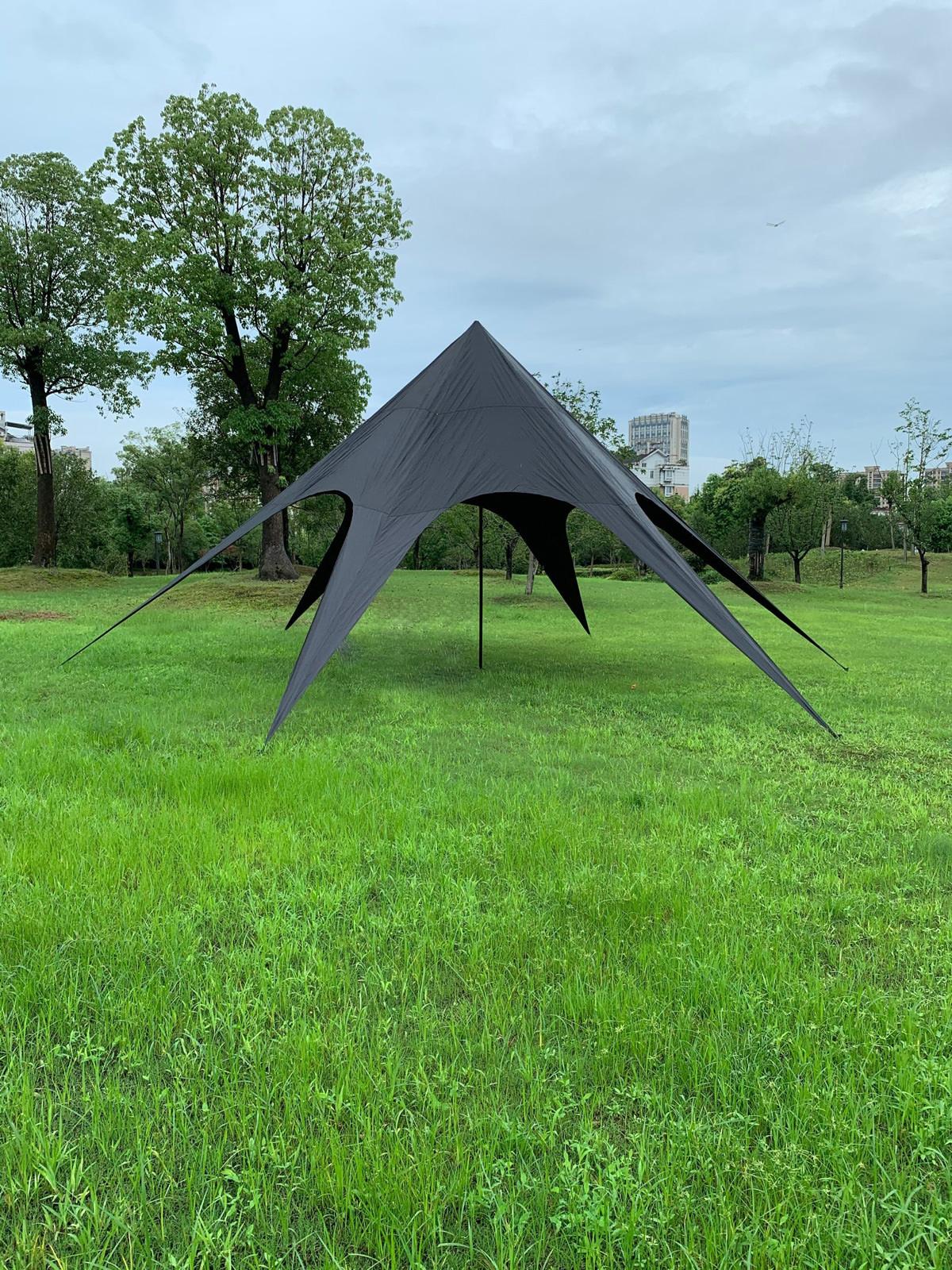 Sternzelt TILDA 14m - Kunststoff, Schwarz | Sonnensegel XXL Gartenzelt Eventzelt Gartenpavillon