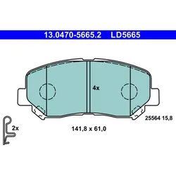 Bremsbelagsatz Scheibenbremse ATE 13.0470-5665.2