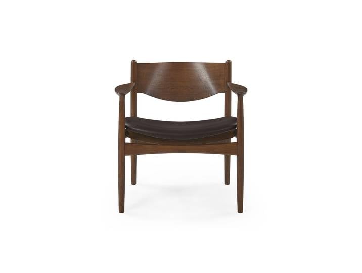 Struct Loungesessel, Leder mokka