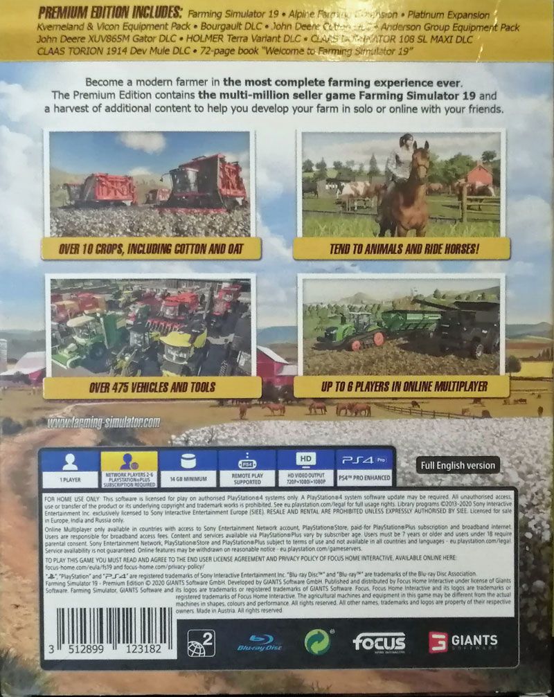 Farming Simulator 19 Premium Edition PS4 (Käytetty)