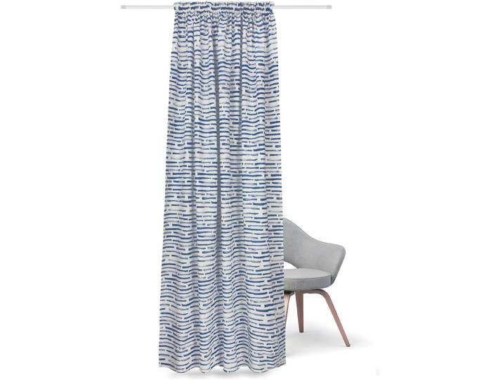 Gardine FEEL OF NATURE Knut Gr. 1, blau, B:140cm H:245cm, Baumwolle, Gardinen, Gardine, HxB: 245x140