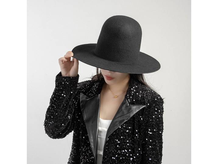 Chapeau de magicien à bord large en laine vintage personnalisé, Fedora de luxe, haute qualité, performance de créateurs européens et jeunesse