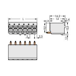 WAGO Stiftgehäuse-Platine 2092 Polzahl Gesamt 2 Rastermaß: 5 mm 2092-1172-200 200 St.