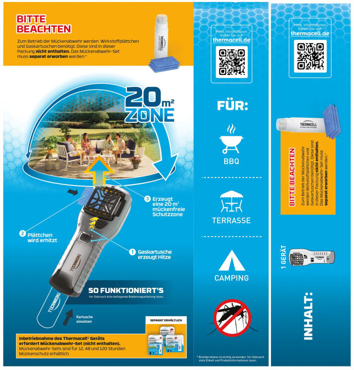 Thermacell Mückenabwehr Proactive Handgerät ohne Wirkstoff 1 Stück