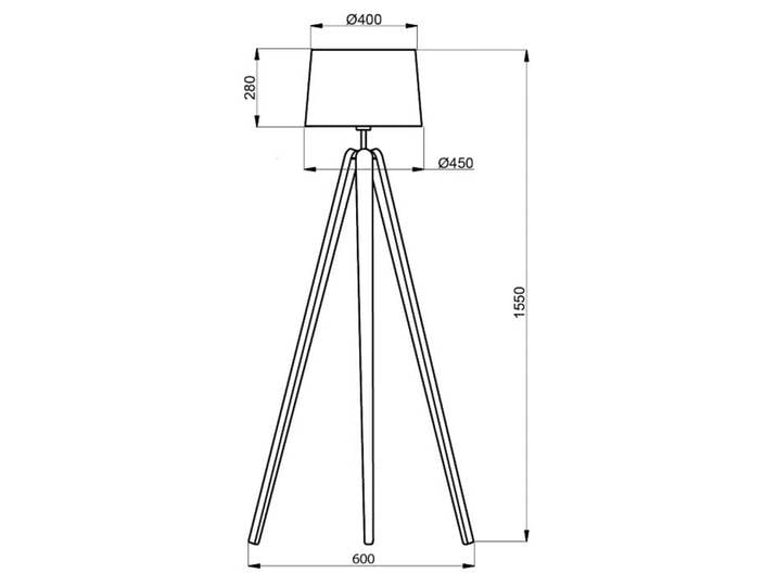 Aluminor Stehlampe Essence, schwarz, für Wohn- / Esszimmer, Holz, Skandinavisch, Stehlampe