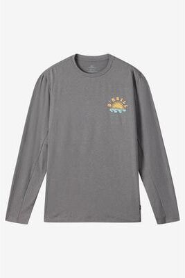 O'Neill s Solar Scenic Upf Long Sleeve T-Shirt in Gargoyle Melange, Size Small, Elastane/Polyester