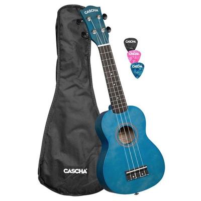 Soprano Ukulele Linden Blue (incl. Bag unpadded, 3 Picks) -