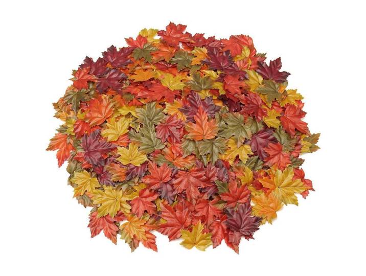 Künstliche Blätter 500-teiliges Set Gemischte Farben, Mehrfarbig, 10 cm, Dekoration, Blumen & Blumentöpfe, Kunstblumen