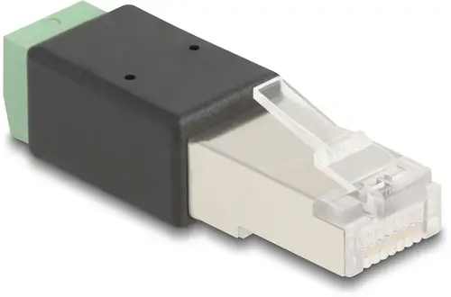 Delock RJ45 Netzwerk Adapter [1x RJ45-Stecker - 1x Buchse] Schwarz, Grün