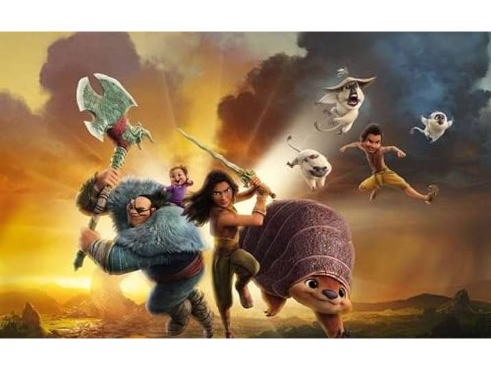 Disney Komar fleece fotobehang - Raya Missie - grootte: 400 x 250 cm (breedte x hoogte) - kinderbehang, kinderkamer, behang - IADX8-038
