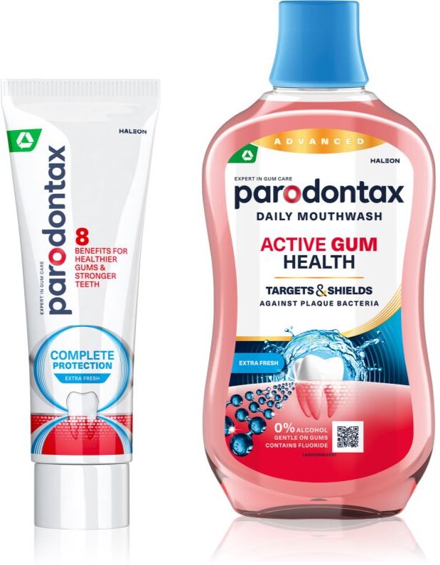 Parodontax Complete Protection & Active Gum Health Extra Fresh set for healthy teeth and gums