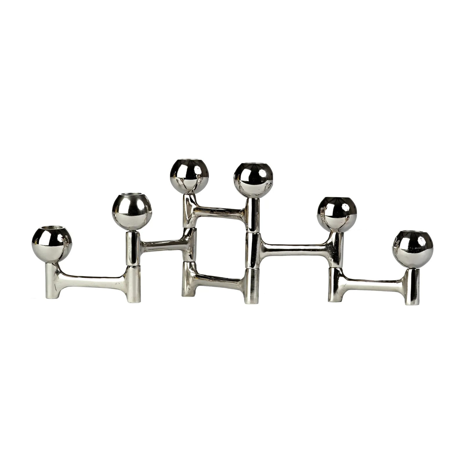 POLSPOTTEN Ronde opvouwbare kandelaar Zilver B: 48 cm, D: 15 cm