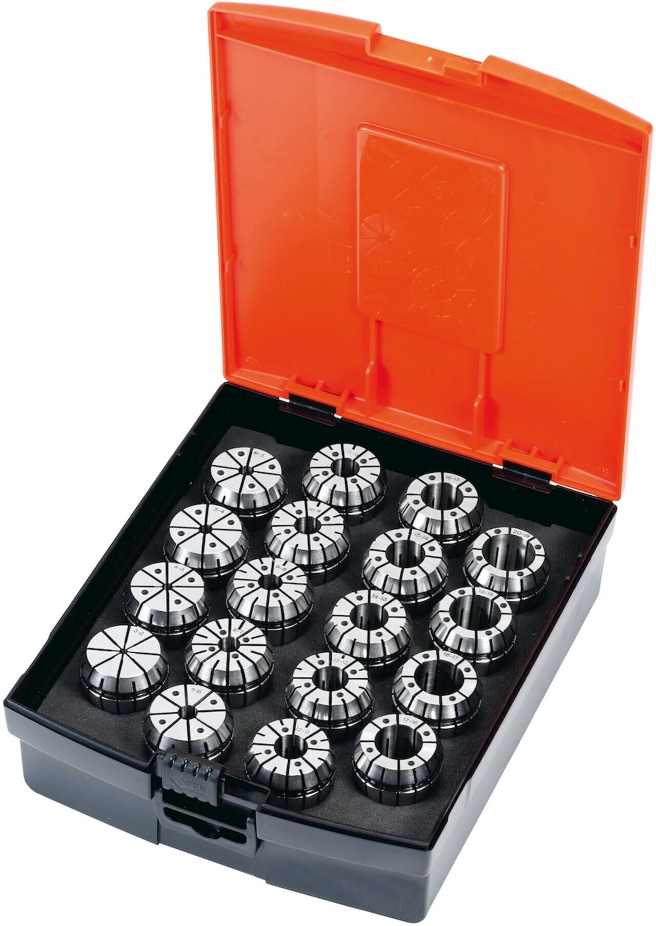 HOLEX ER-Spannzangensatz 15-teilig 2 - 16 mm mit Abdichtung (309244)