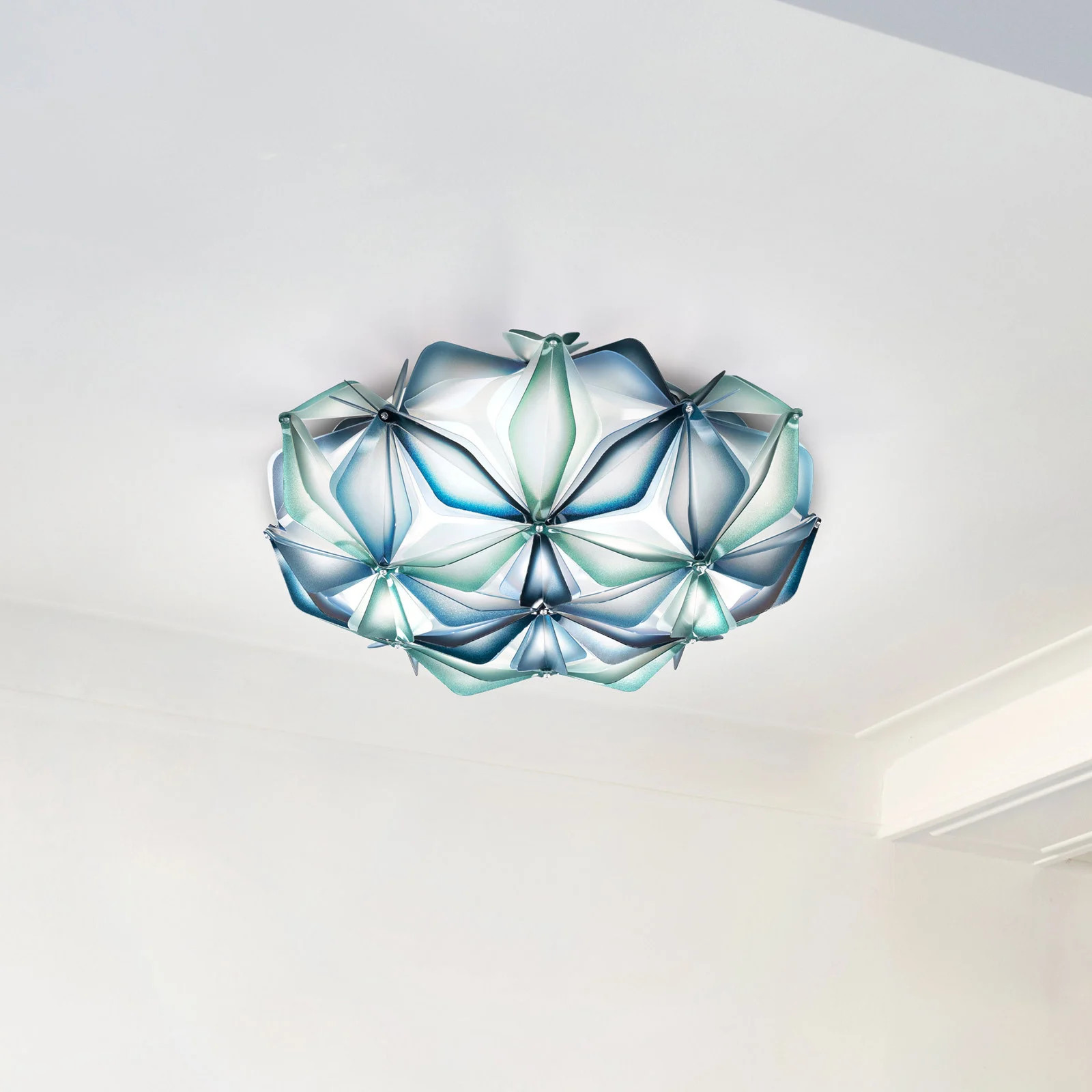 Slamp La Vie M Plafond- en Wandlamp - Blau - Rond - Ø50 cm