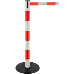 RS-GUIDESYSTEMS Personenleitsystem GLAG 28, rot/weiß, aus Kunststoff, Gurt: 4m in rot/weiß