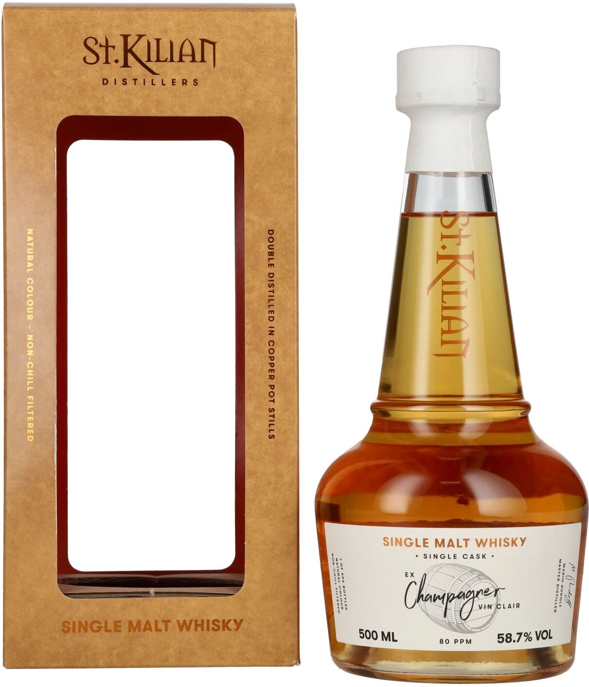 St. Kilian EX CHAMPAGNER VIN CLAIR Single Cask Malt Whisky 58,7% Vol. 0,7l in Geschenkbox