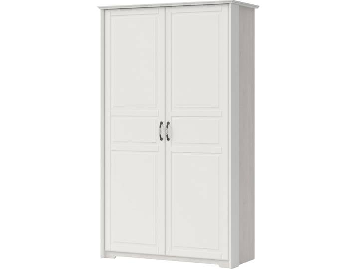 Kleiderschrank, 131x224 cm, MDF, Elfenbeinfarben, Drehtüren, Klassisch, Home-affaire